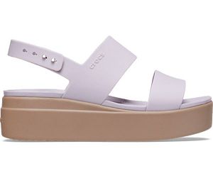 Crocs Brooklyn Low Kilehæl Sko Dame Lilla Brune | 16ZGFUMAL