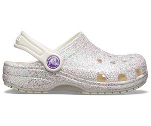 Crocs Classic Glitter Træsko Pige Hvide | 91HMPNUKR