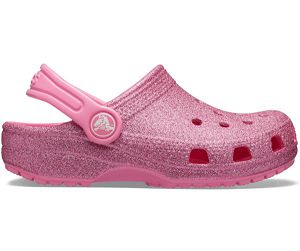Crocs Classic Glitter Træsko Pige Lyserød | 97ZKBIJSO