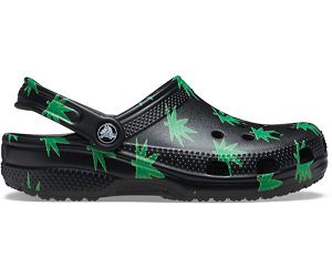 Crocs Classic Hemp Leaf Træsko Dame Sort Grøn | 15VNJYHLG