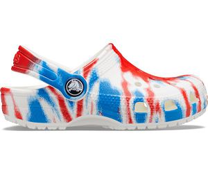 Crocs Classic Tie-Dye Graphic Træsko Drenge Hvide | 26NMSGIJV