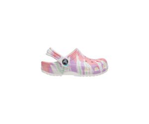 Crocs Classic Tie-Dye Graphic Træsko Pige Hvide | 43ZSCJWEM