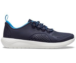 Crocs LiteRide™ Pacer Sneakers Pige Mørkeblå Hvide | 38QJTNDVX
