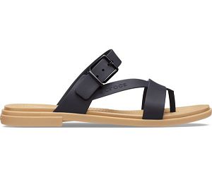 Crocs Tulum Tå Post Klipklapper Dame Sort Brune | 58NVCPEYJ