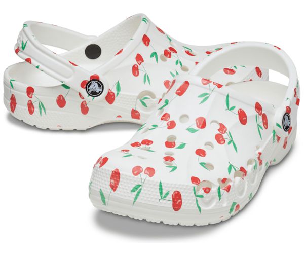 Crocs Baya Seasonal Printed Træsko Herre Hvide Rød Grøn | 16EFQCAVX