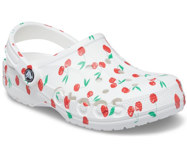 Crocs Baya Seasonal Printed Træsko Herre Hvide Rød Grøn | 16EFQCAVX