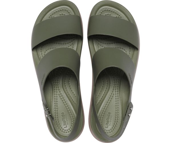 Crocs Brooklyn Low Kilehæl Sko Dame Grøn Beige | 76NTGJOYF