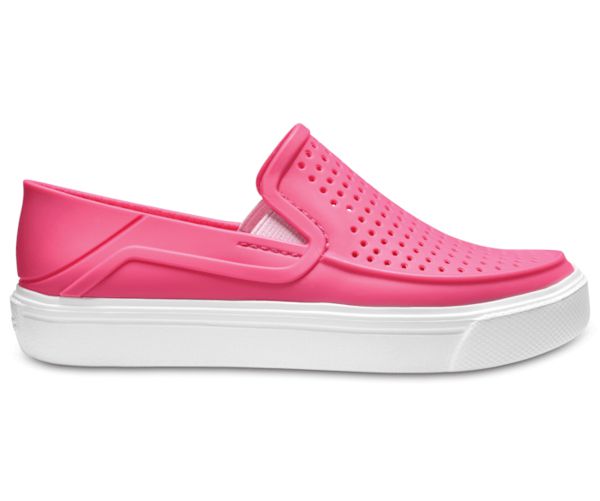 Crocs CitiLane Roka Slip-On Sneakers Pige Lyserød Hvide | 36IABVHDP