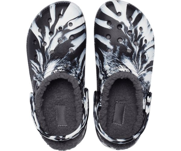 Crocs Classic Forede Marbled Fuzz Herre Hvide Sort | 65VRPNWYH