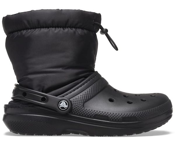 Crocs Classic Forede Neo Puff Boot Fuzz Herre Sort | 79ZBXELHC