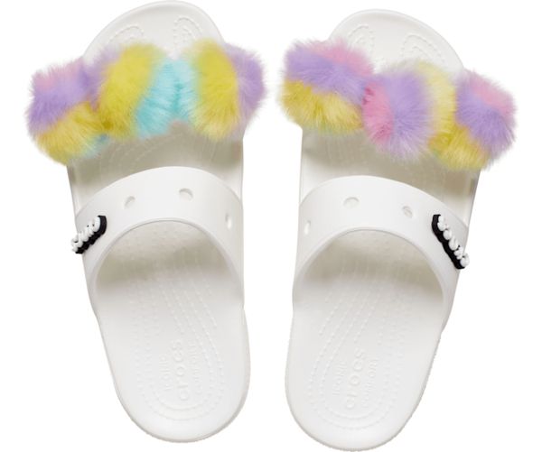 Crocs Classic Fur Sure Sandaler Dame Hvide | 15CVJHRMW