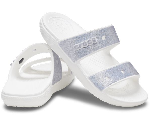 Crocs Classic Glitter Sandaler Herre Hvide | 36HGJOMZC