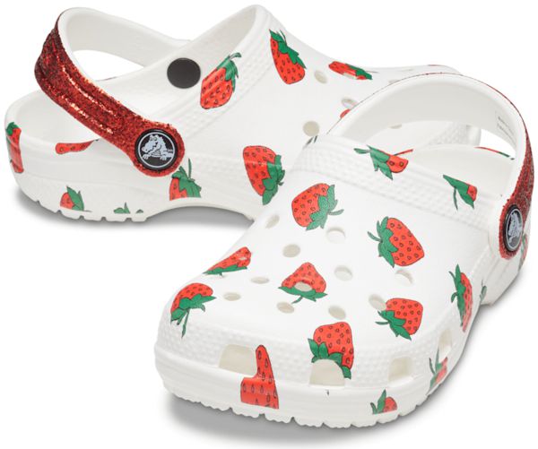 Crocs Classic Mad Print Træsko Pige Hvide Rød | 71YUIQNJC
