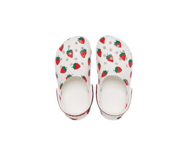 Crocs Classic Mad Print Træsko Pige Hvide Rød | 71YUIQNJC
