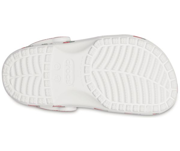 Crocs Classic Mad Print Træsko Pige Hvide Rød | 71YUIQNJC