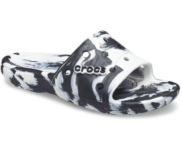 Crocs Classic Marbled Badesandaler Herre Hvide Sort | 01RTQWUSI