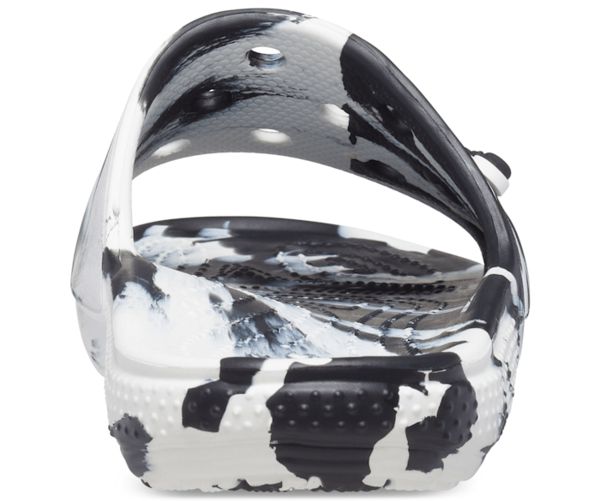 Crocs Classic Marbled Badesandaler Herre Hvide Sort | 01RTQWUSI