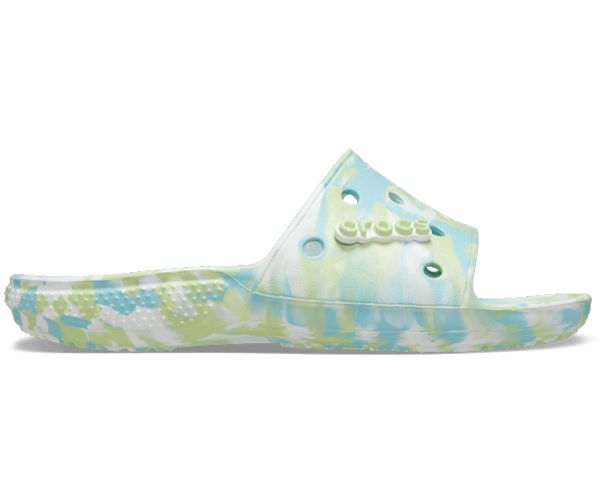 Crocs Classic Marbled Badesandaler Herre Blå Hvide | 40PXEGFDC