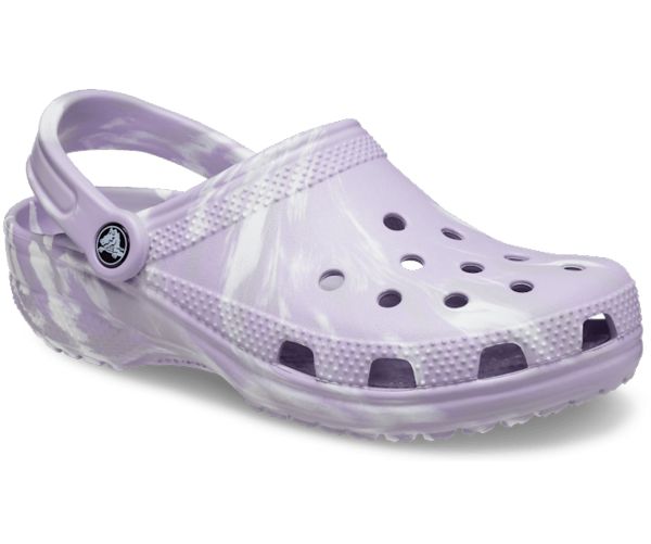 Crocs Classic Marbled Træsko Dame Lilla Hvide | 67AGMDIXF