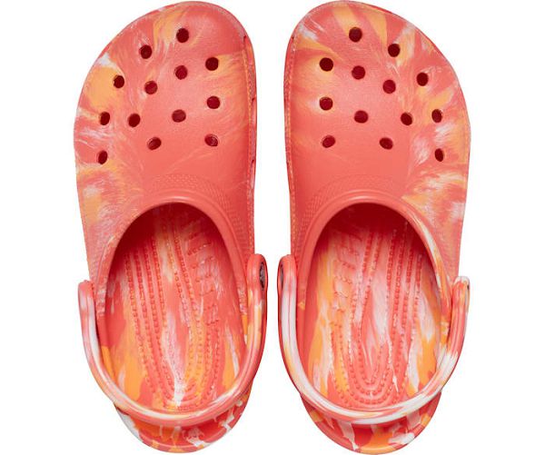 Crocs Classic Marbled Træsko Herre Orange Hvide | 80KWNYIJA