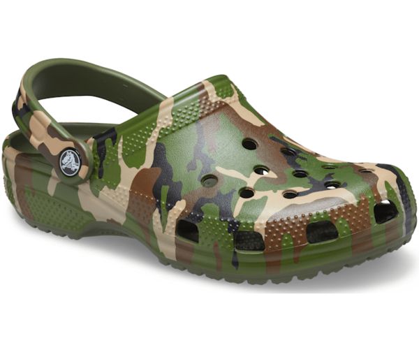 Crocs Classic Printed Camo Træsko Dame Grøn | 23ONRWKBQ