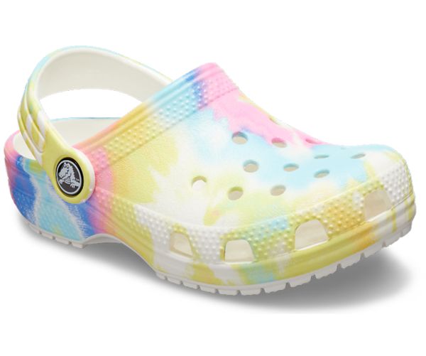 Crocs Classic Tie-Dye Graphic Træsko Drenge Hvide | 38MVJRWHU