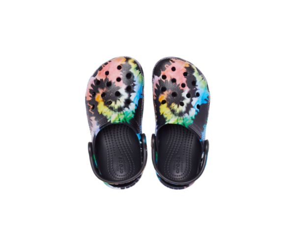Crocs Classic Tie-Dye Graphic Træsko Drenge Sort | 54YQZBVUD
