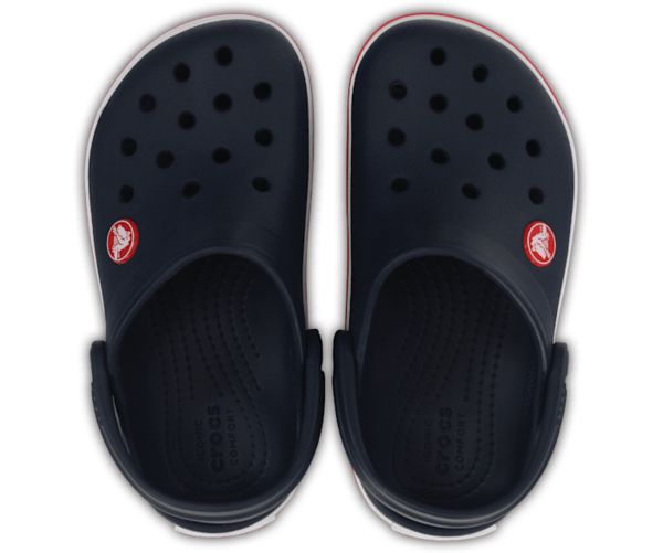 Crocs Crocband™ Træsko Pige Mørkeblå Hvide Rød | 68ZAOQVCY