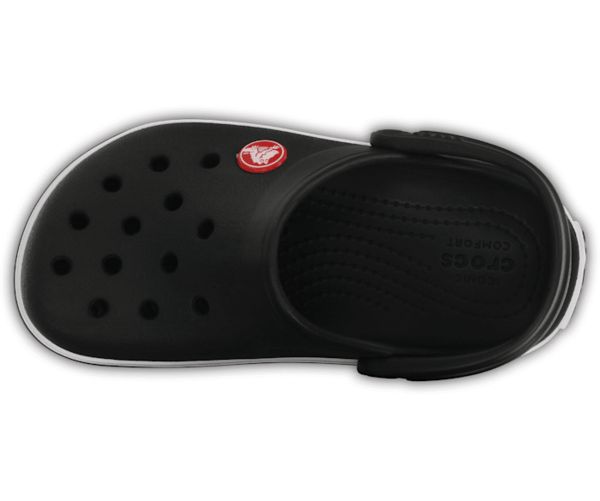 Crocs Crocband™ Træsko Pige Sort Hvide | 06ILPXATW