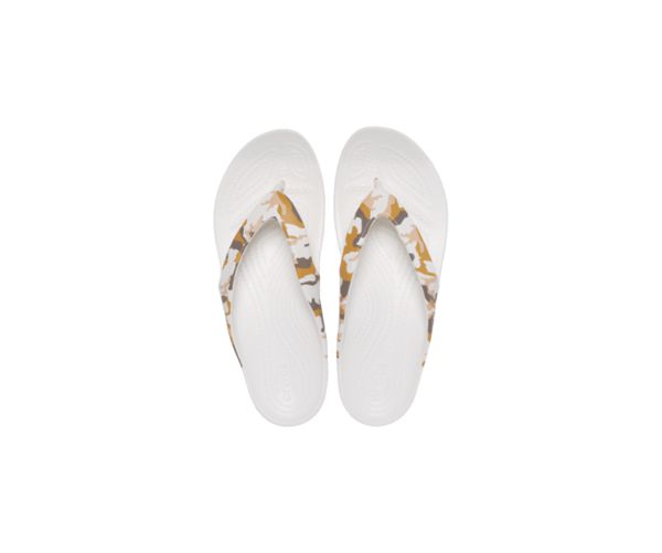 Crocs Kadee II Printed Klipklapper Dame Hvide Brune | 96VJSZMQC