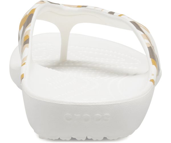 Crocs Kadee II Printed Klipklapper Dame Hvide Brune | 96VJSZMQC