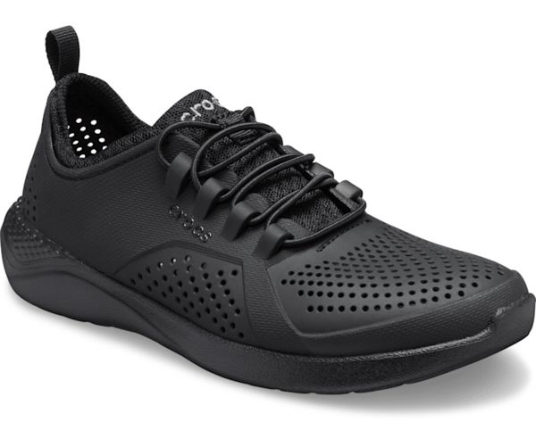Crocs LiteRide™ Pacer Sneakers Drenge Sort | 72EBZUVRO