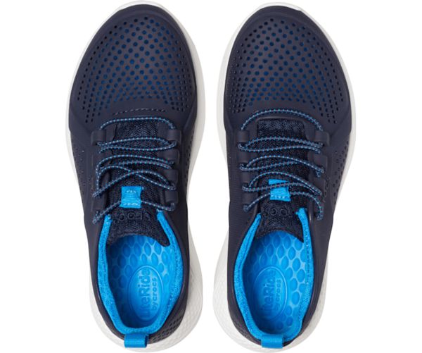 Crocs LiteRide™ Pacer Sneakers Pige Mørkeblå Hvide | 38QJTNDVX