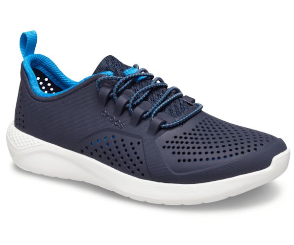 Crocs LiteRide™ Pacer Sneakers Pige Mørkeblå Hvide | 38QJTNDVX