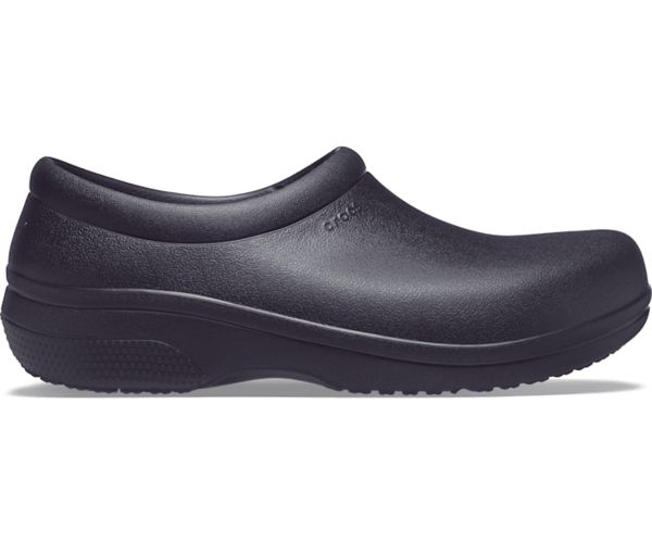 Crocs On-The-Clock LiteRide™ Slip-On Sko Dame Sort Orange | 98DKQHLZA