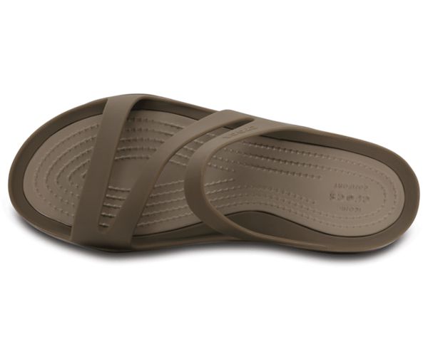 Crocs Swiftwater™ Badesandaler Dame Brune | 13KBISWDF